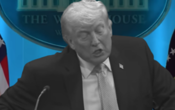 Composite of D. T. speaking on April 6, 2026. (Images from White House press feed).